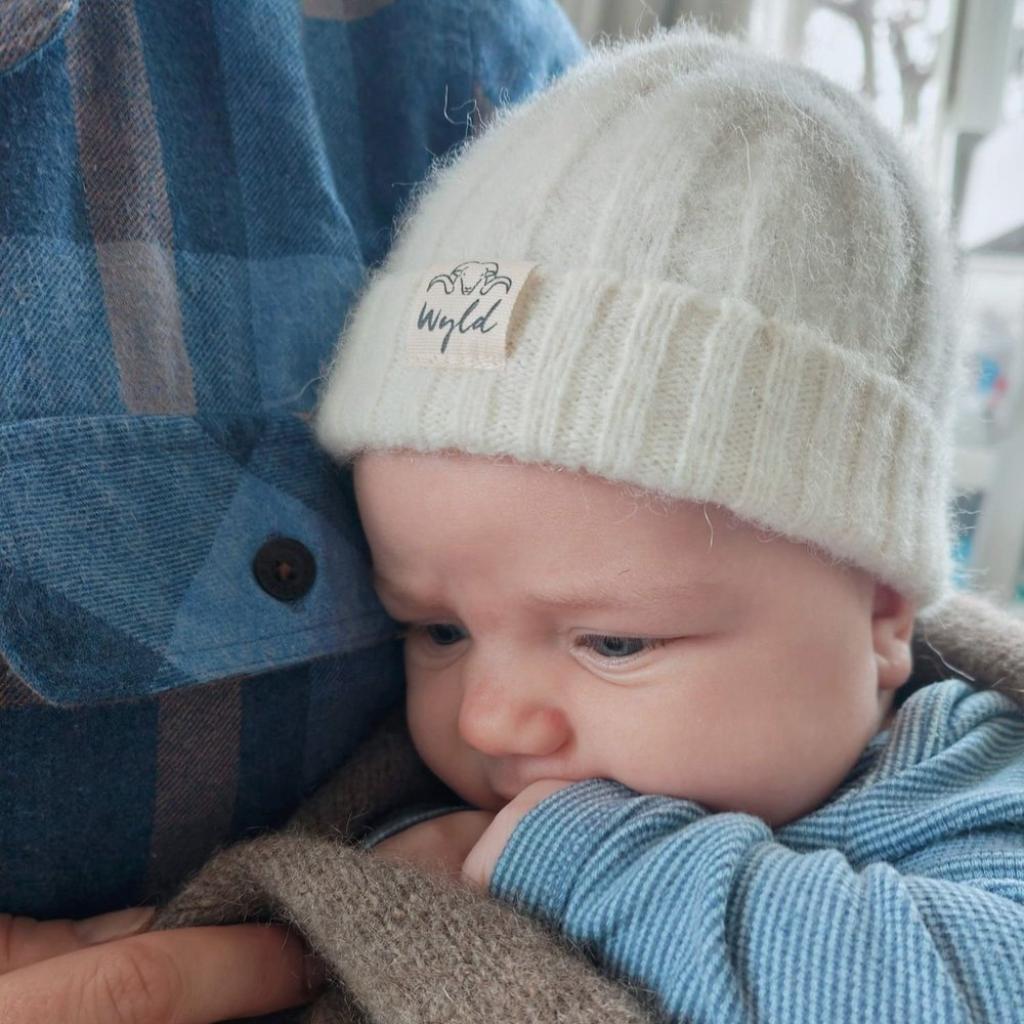 Wyld Woollen Baby Hat (Bohepe Cream)