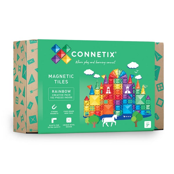 Connetix Tiles 102 Piece Creative Pack (Rainbow)