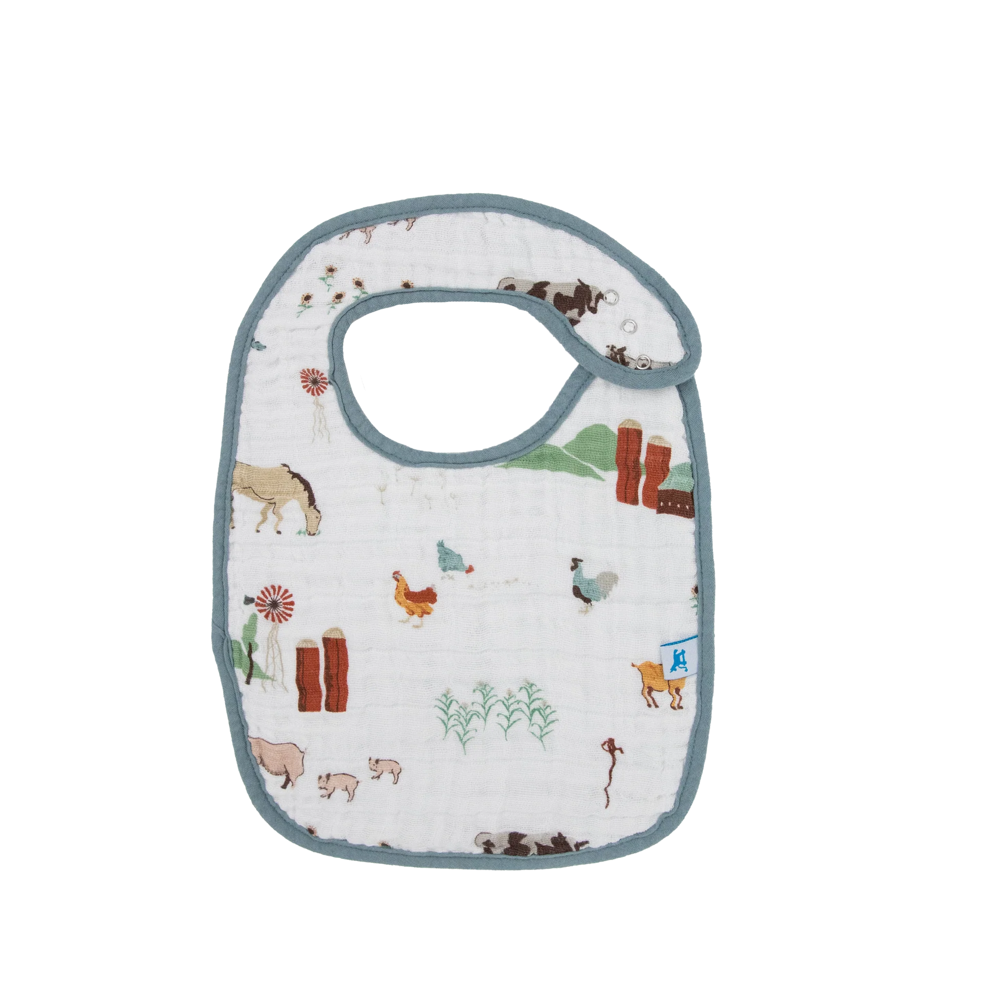 Little Unicorn Cotton Muslin Classic Bib 3 Pack (Farmyard)