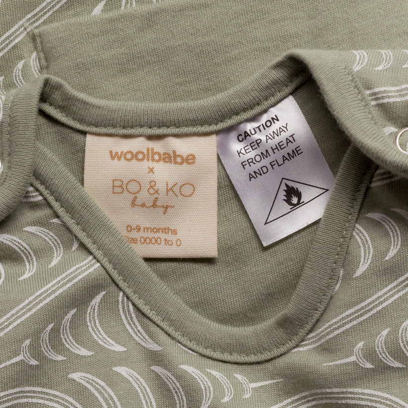 Woolbabe x Bo & Ko 3-Seasons Mini Sleeping Bag (Flax Ngaru)