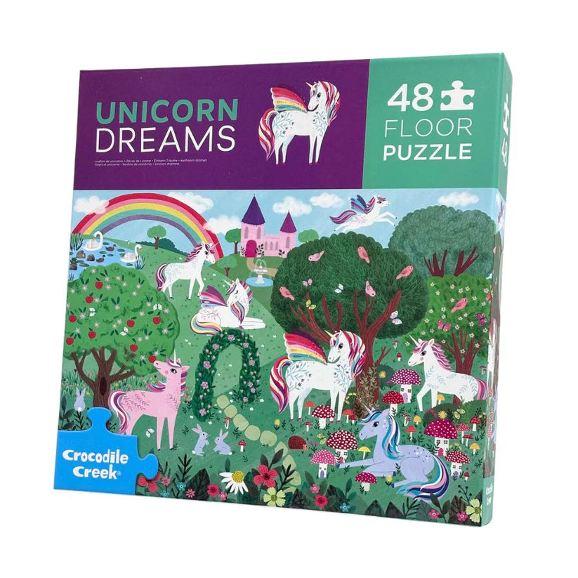 Crocodile Creek 48 Pce Floor Puzzle (Unicorn Dreams)