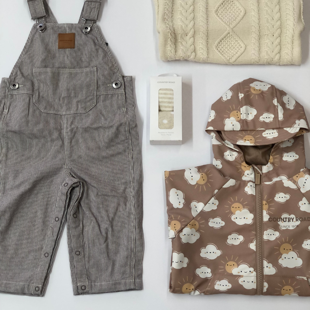 country road child rain coat