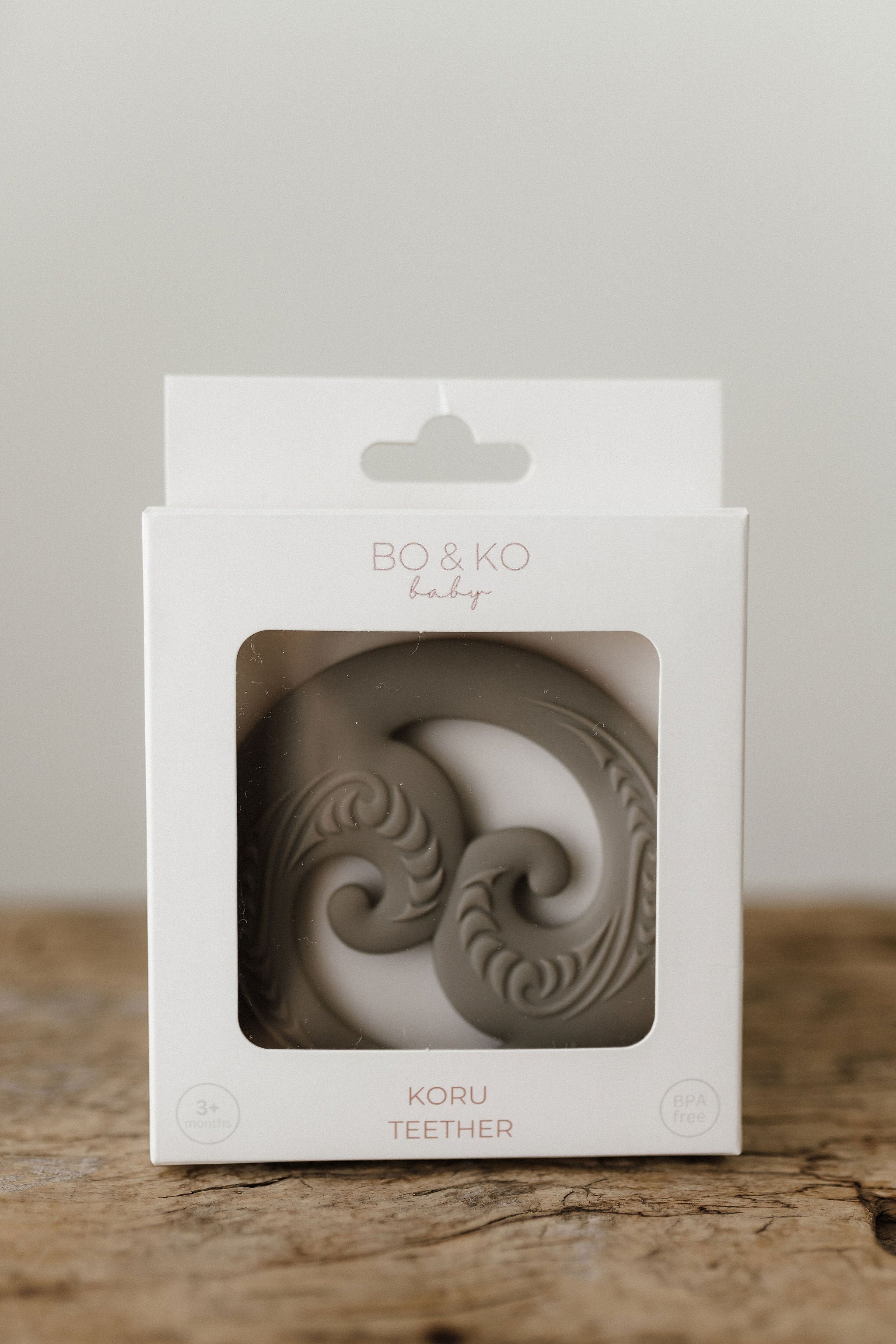 Bo & Ko Baby Koru Teether (Olive)