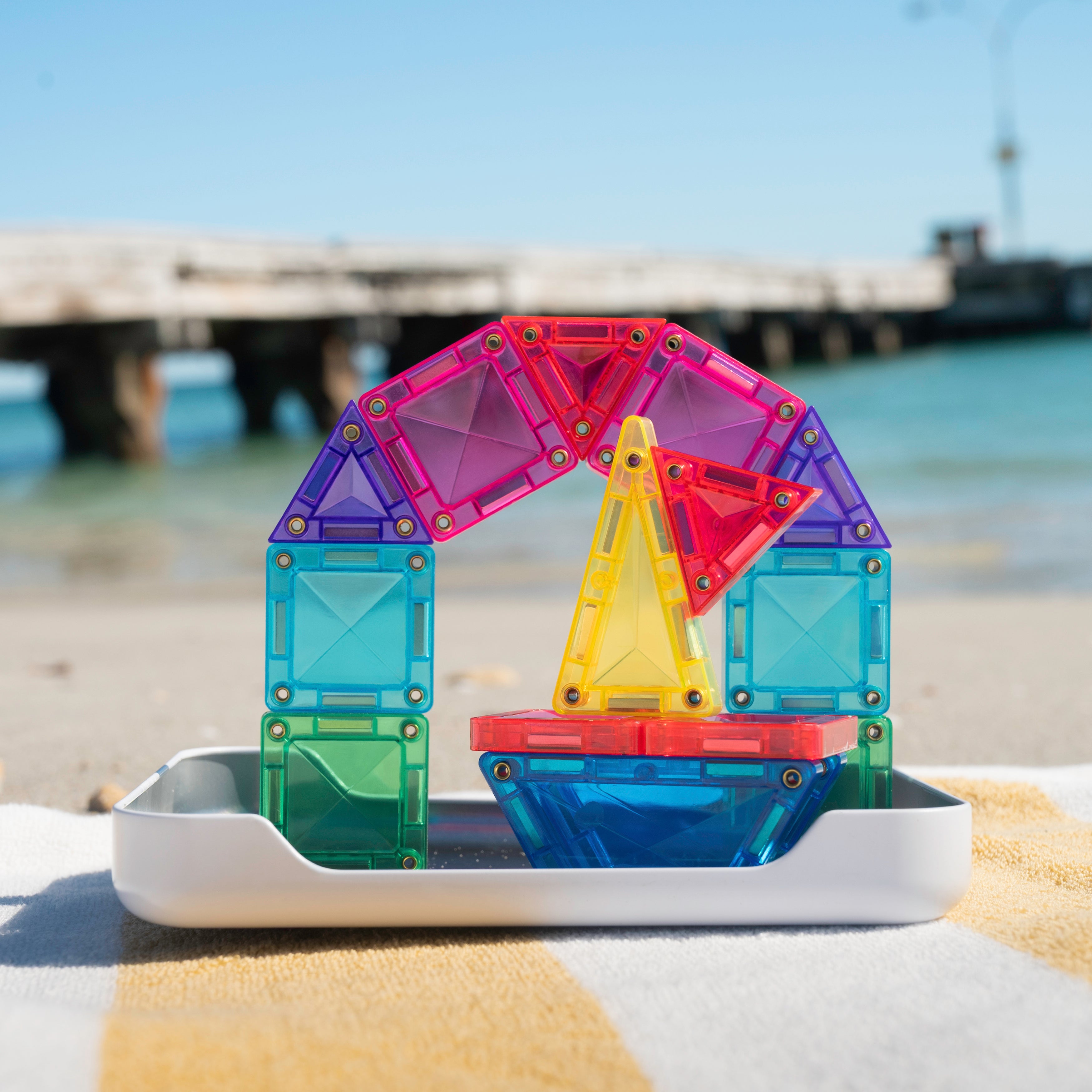 CONNETIX Magnetic Tiles 32 Piece Travel Mini Pack