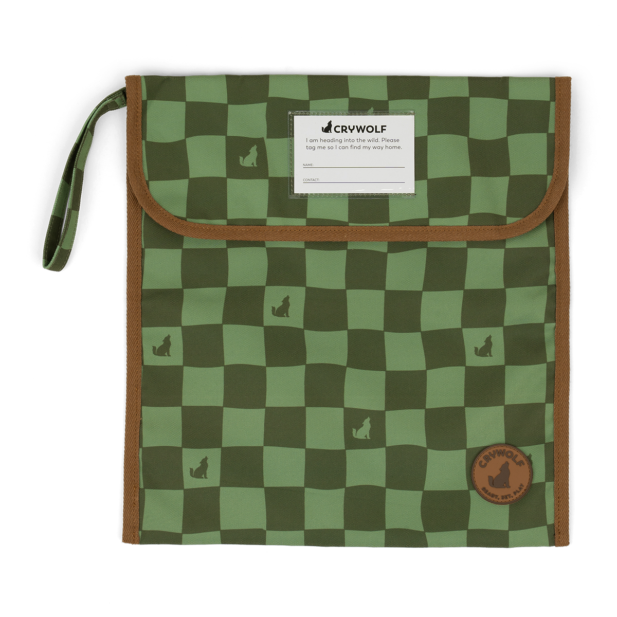Crywolf Book Bag (Green Check)