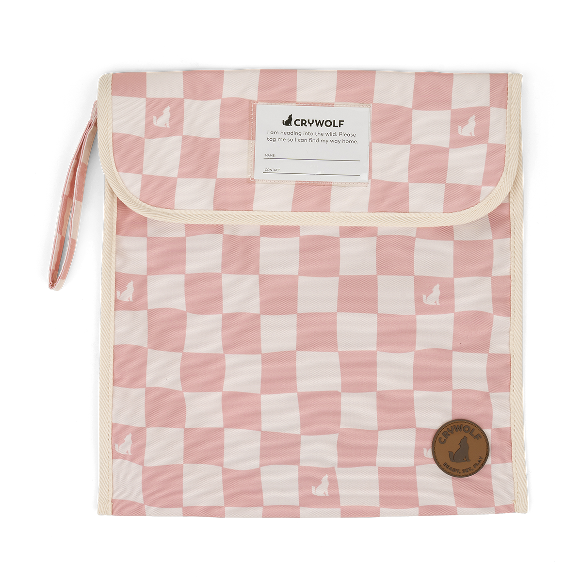 Crywolf Book Bag (Pink Check)