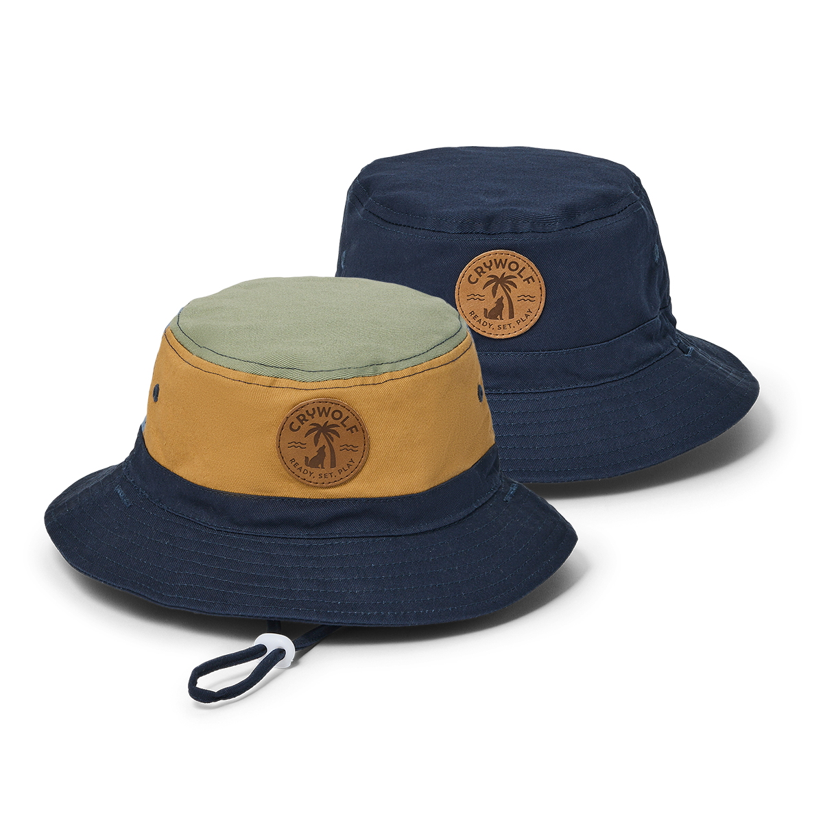 Crywolf Reversible Bucket Hat (Indigo Colourblock)