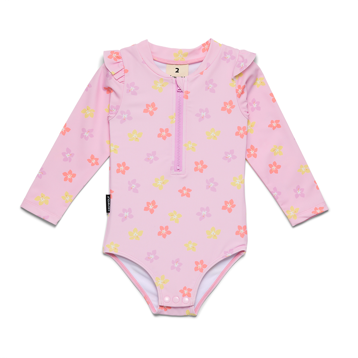 Crywolf Baby Long Sleeve Swimsuit (Hibiscus Bloom)