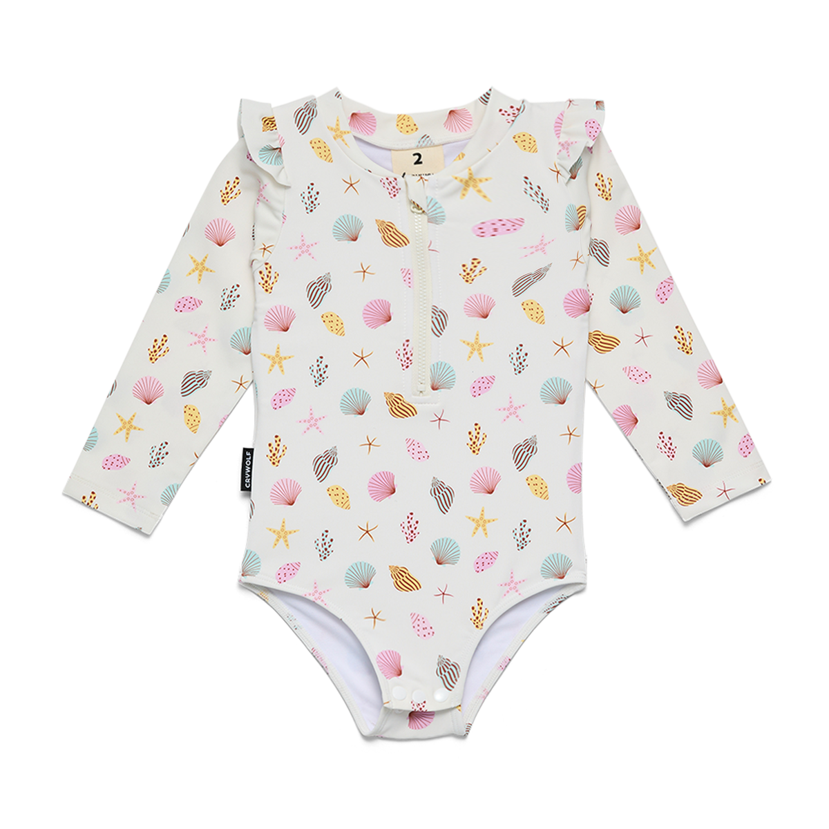 Crywolf Baby Long Sleeve Swimsuit (Little Shell)