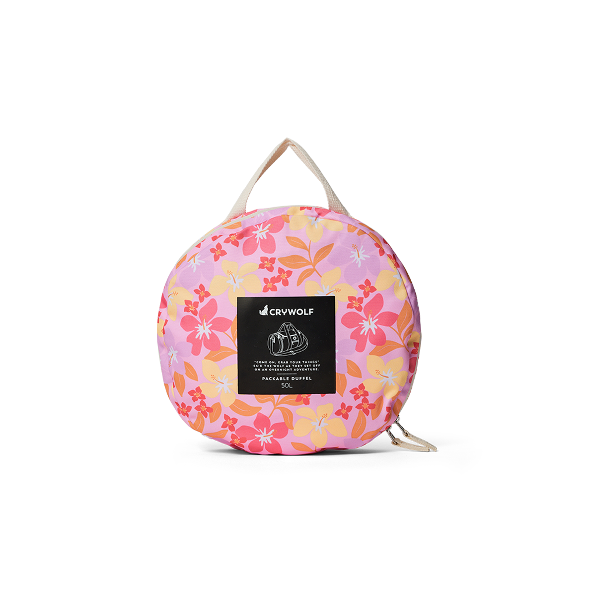 Crywolf Packable Duffel Bag (Hibiscus Daze)
