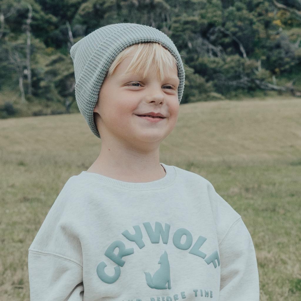 Crywolf Waffle Beanie (Moss)