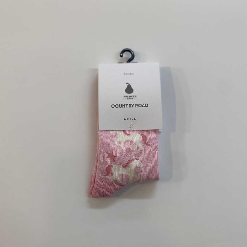 Country Road Pony Socks (Playful Pink) - Girls