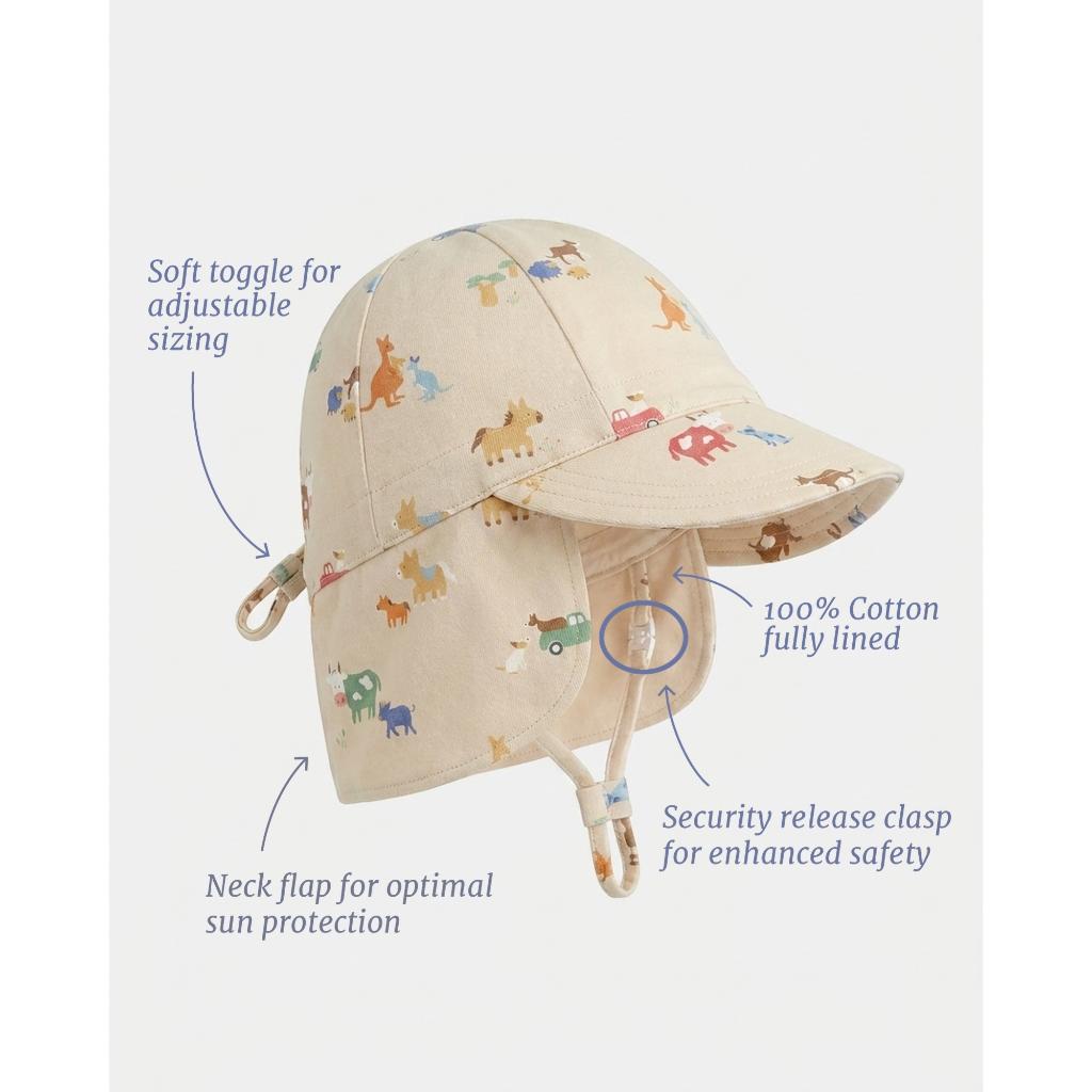 Toshi Flap Cap Arcadia Sunhat (Station Hands)