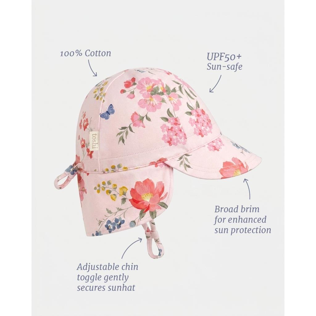 Toshi Flap Cap Arcadia Sunhat (Wild Garden)