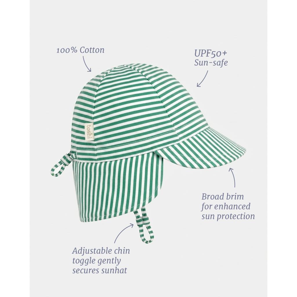 Toshi Flap Cap Mini Sunhat (Pistachio)
