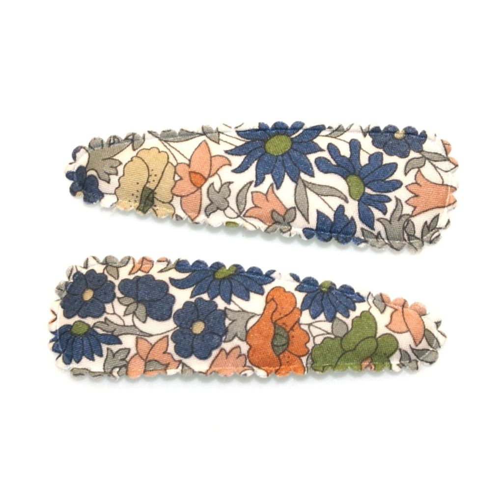 Goody Gumdrops Liberty Poppy Forest Medium Snap Clips (Navy / Green)