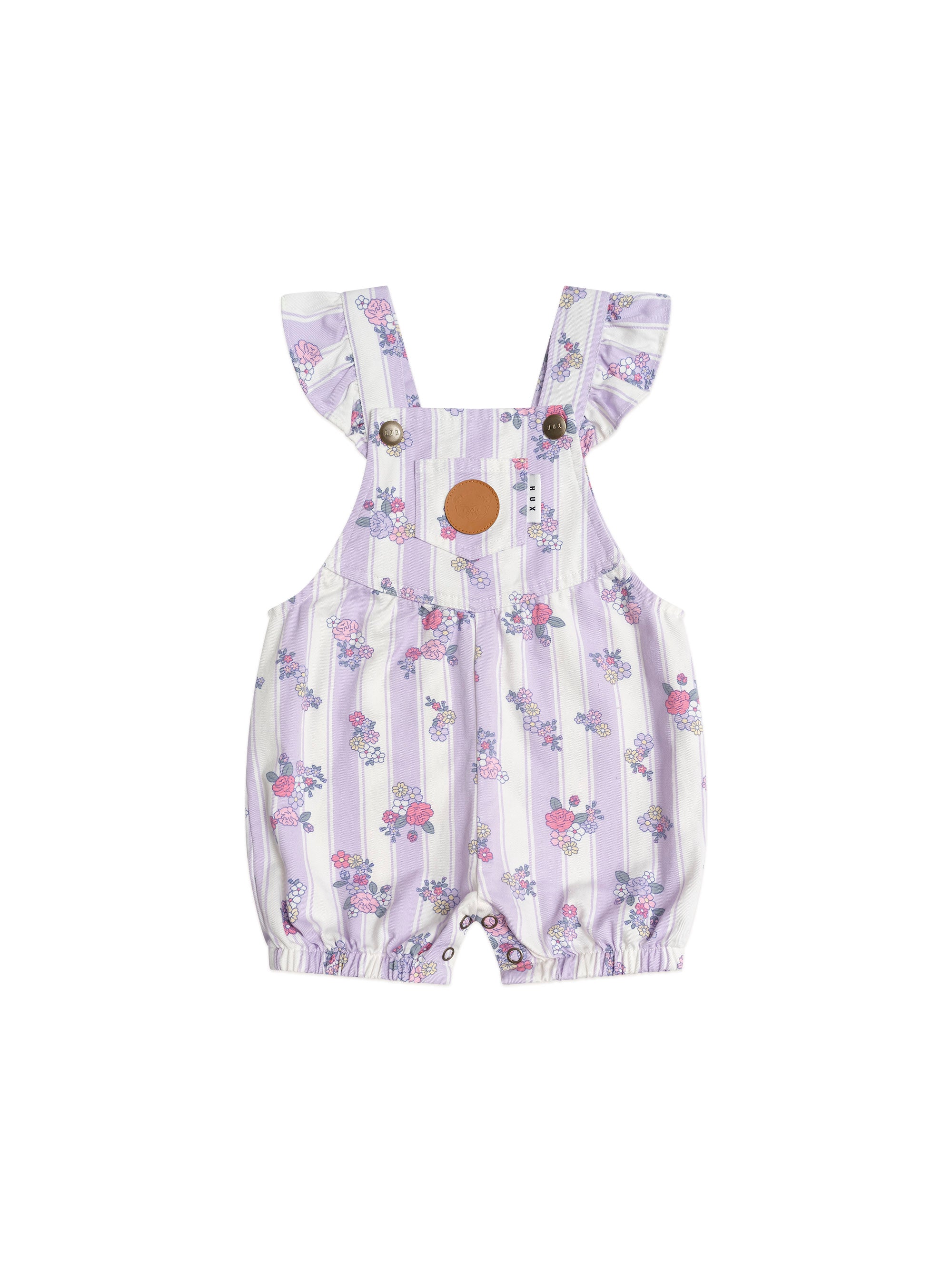 Huxbaby Vintage Bloom Bubble Playsuit (Purple Rose)