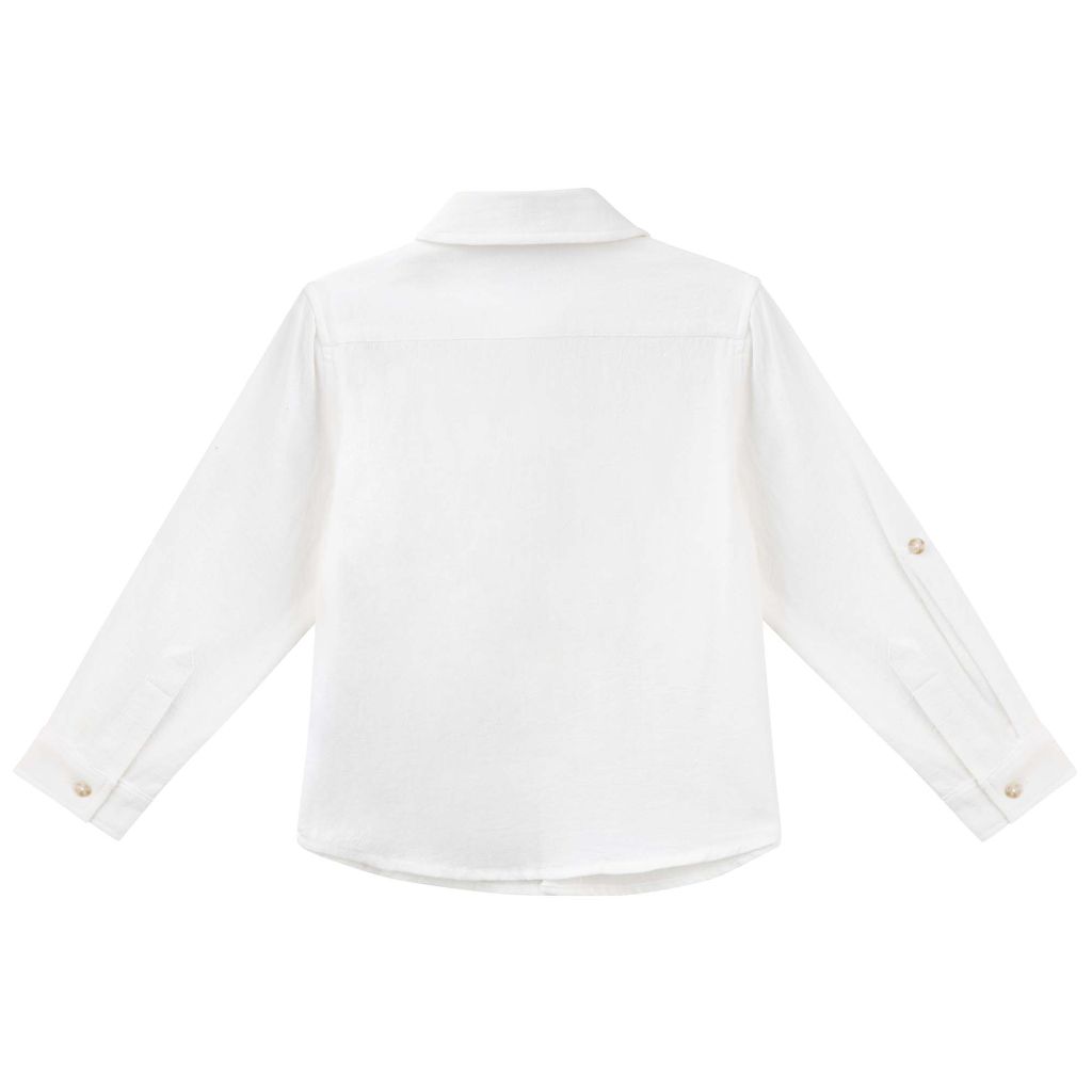 Designer Kidz Archie L/S Button Shirt (Ivory)