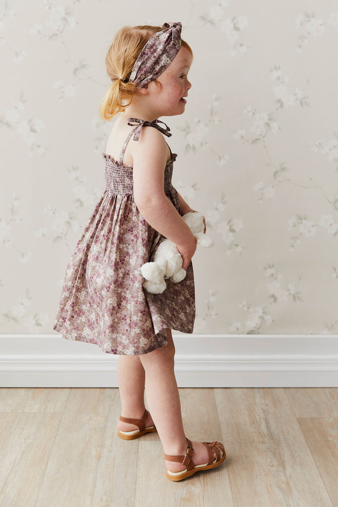 Jamie Kay Organic Cotton Eveleigh Dress (Pansy Floral Fawn)