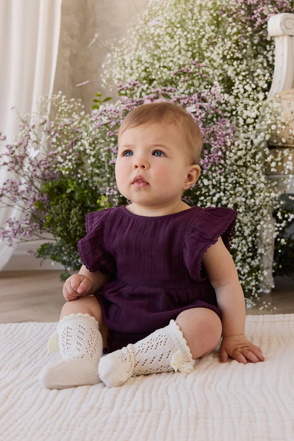 Jamie Kay Organic Cotton Muslin Beatrice Playsuit (Fig)