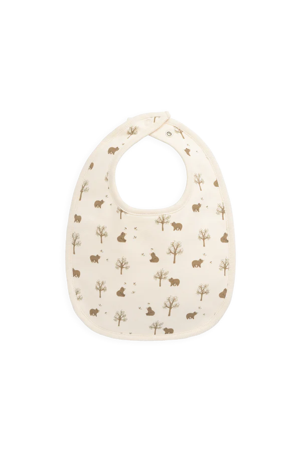 Jamie Kay Organic Cotton Bib (Honey Bear Cloud)