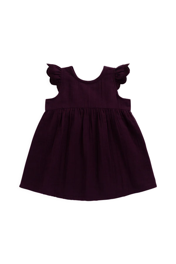 Jamie Kay Organic Cotton Muslin Lace Dress (Fig)