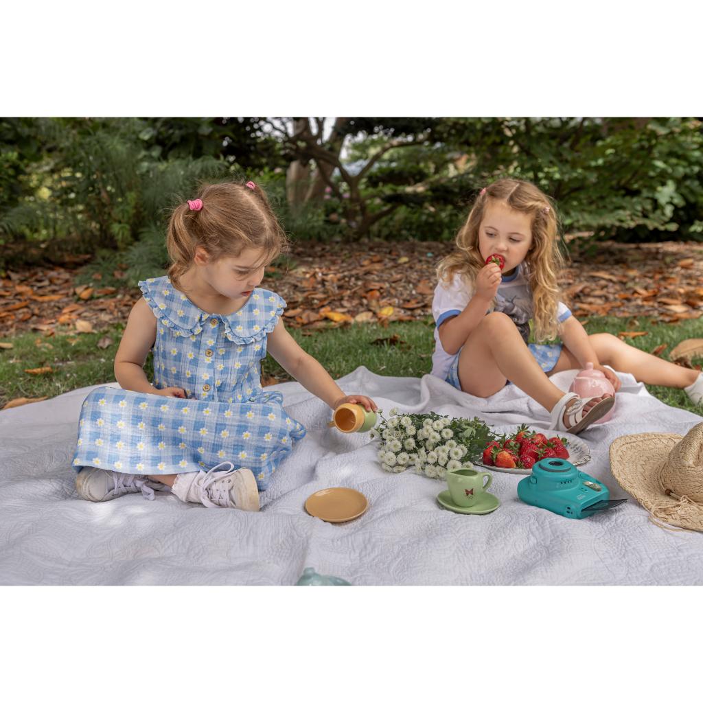 Milky Daisy Check Dress
