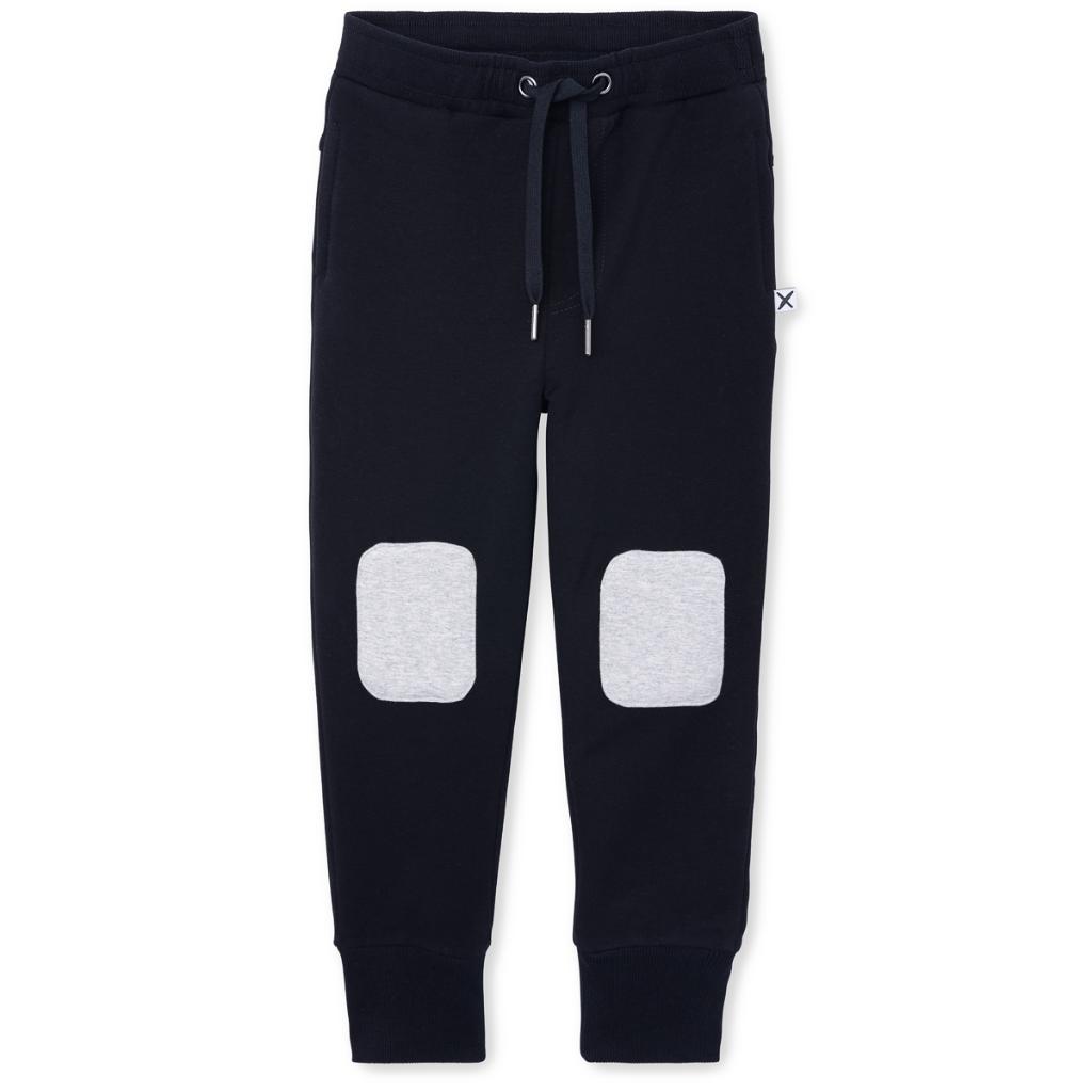 Minti Furry Patch Trackies (Black/Grey Marle)