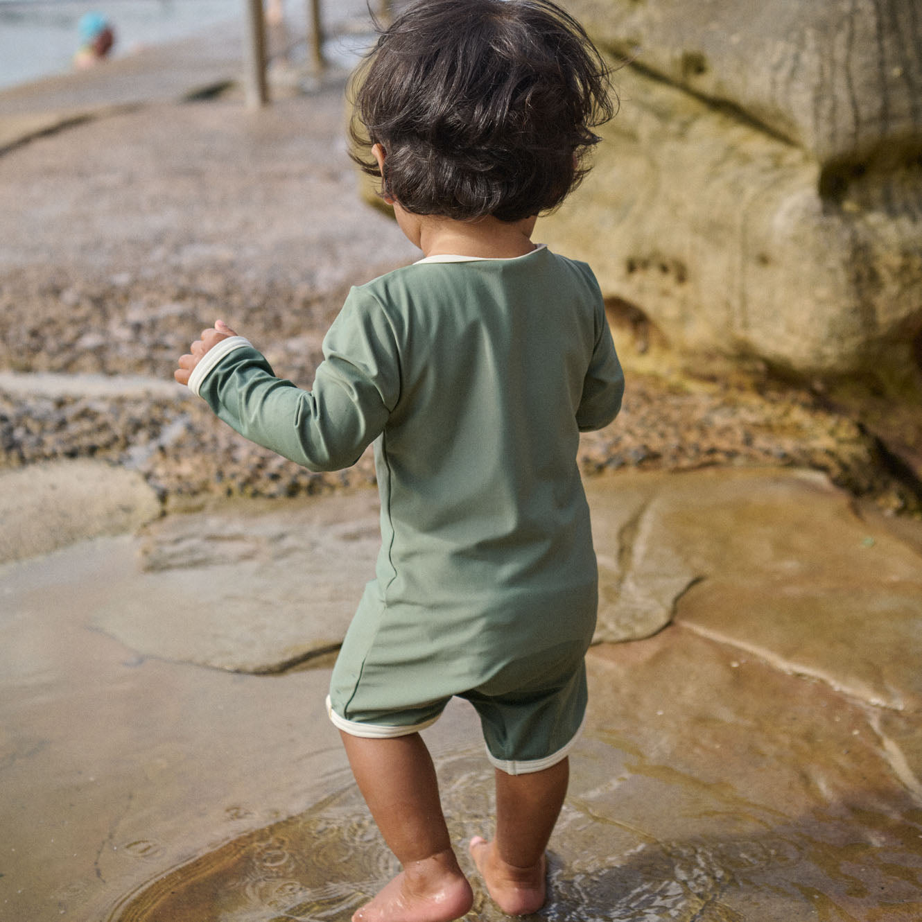 Nature Baby One Piece Bathing Trunks (Olive)