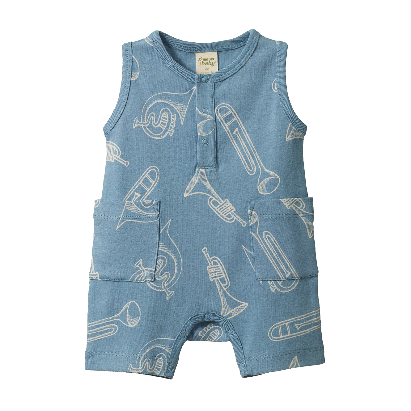 Nature Baby Organic Cotton Camper Suit (Jazz Print)