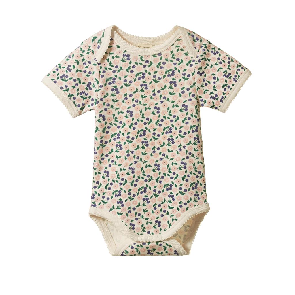 Nature Baby Organic Cotton S/S Bodysuit (Briarwood Print)