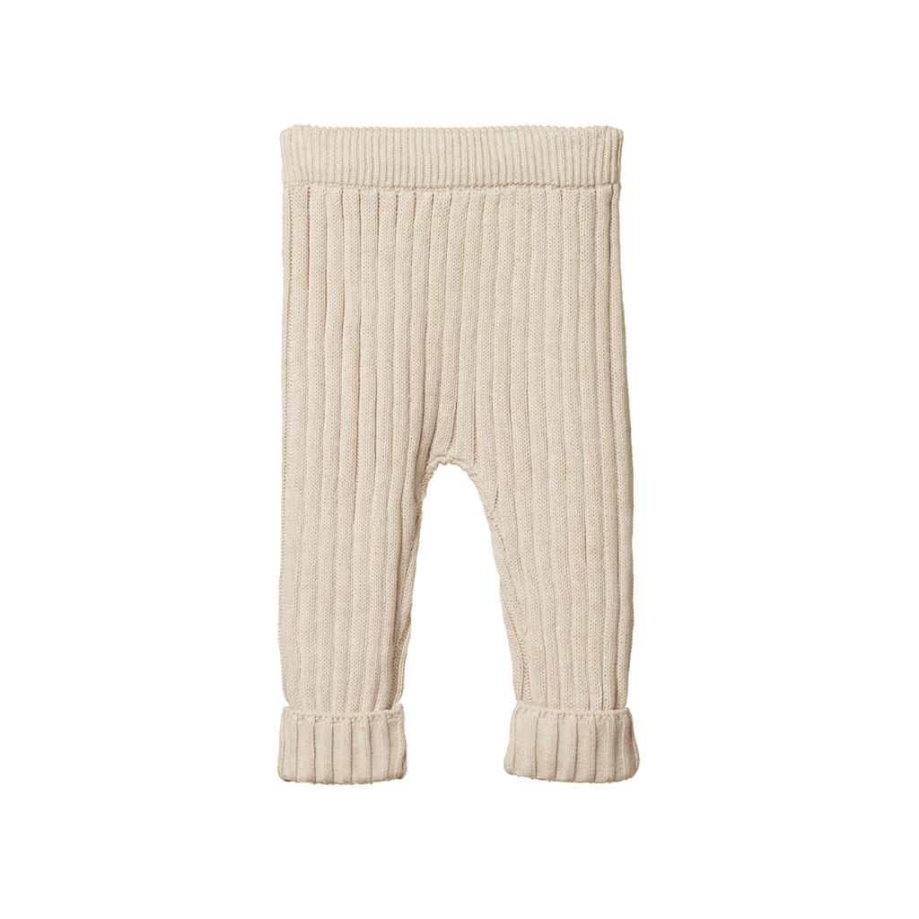 Nature Baby Cotton Knit Lou Pants (Oatmeal Marl)