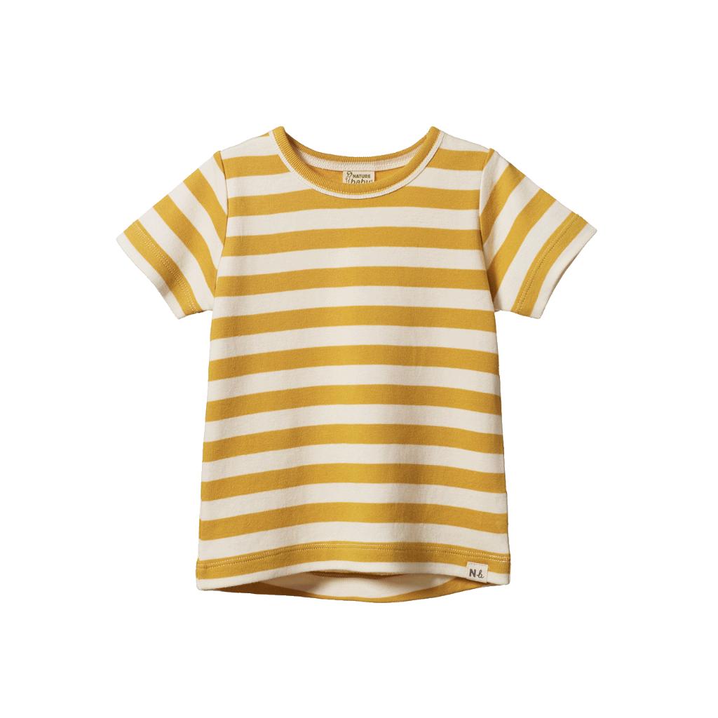 Nature Baby Organic Cotton S/S River Tee (Golden Sea Stripe)
