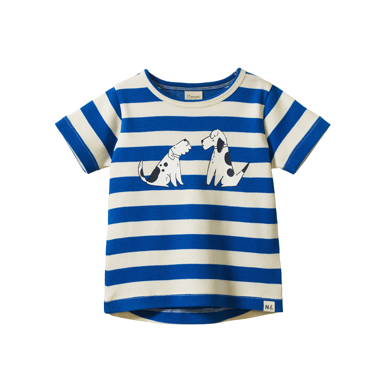 Nature Baby Organic Cotton S/S River Tee (Dog Walk Blue Print)