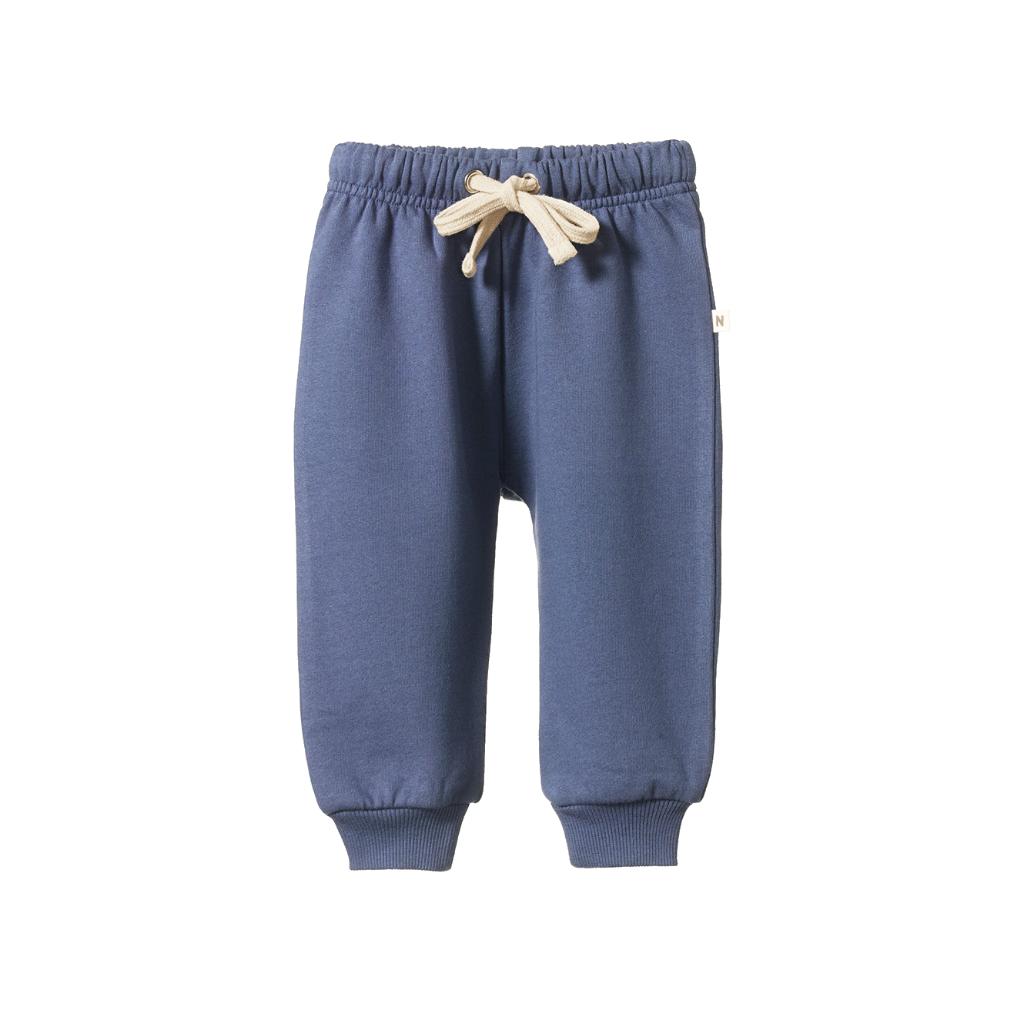 Nature Baby Organic Cotton Sunday Track Pants (Vintage Indigo)