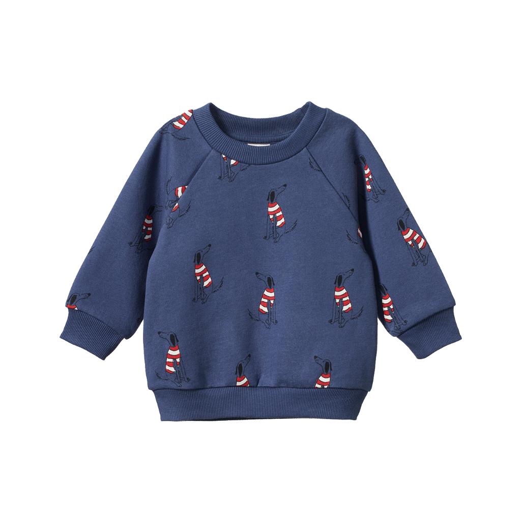 Nature Baby Emerson Sweater (Best Friend Indigo Print)