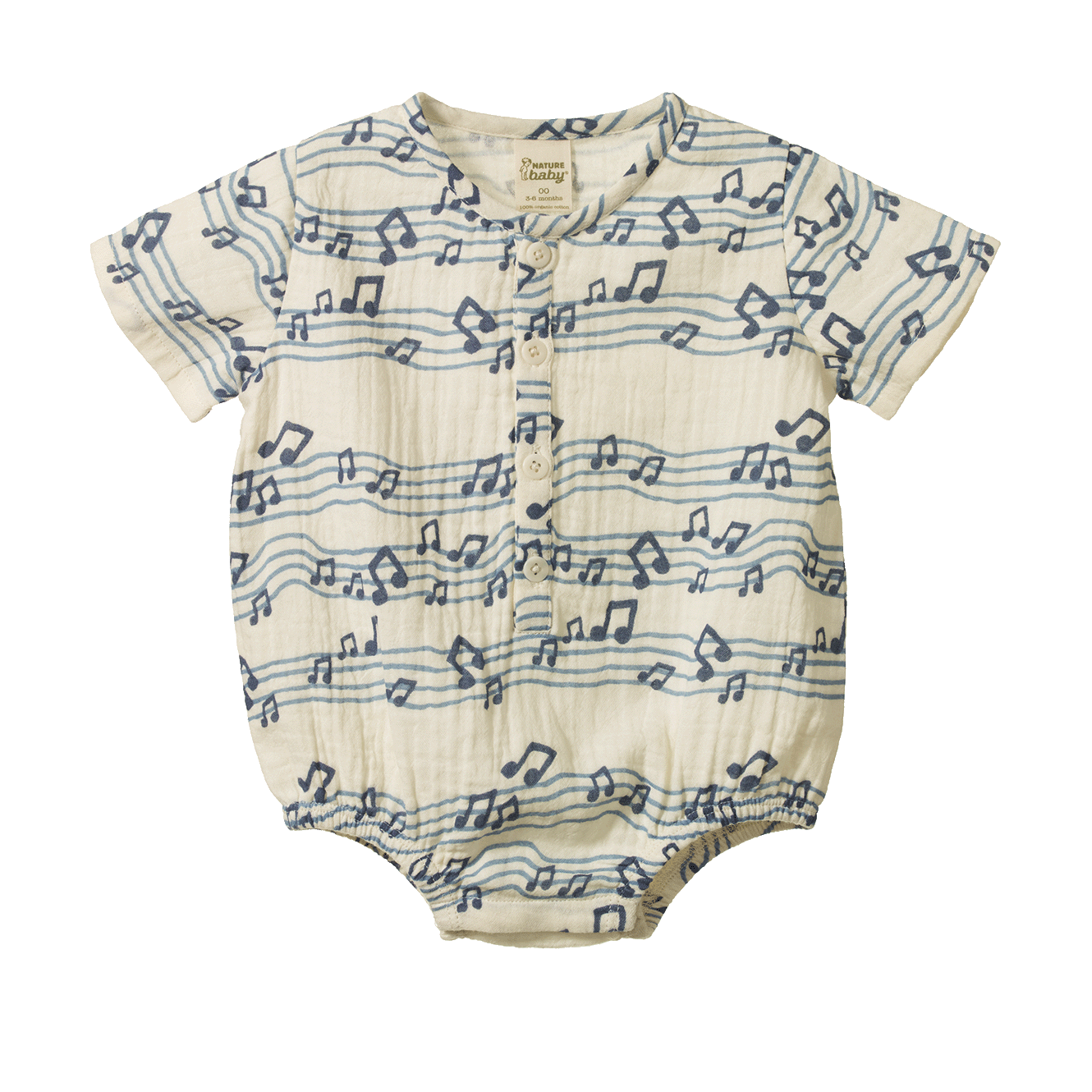 Nature Baby Muslin Monty Suit (Rhythm Print)