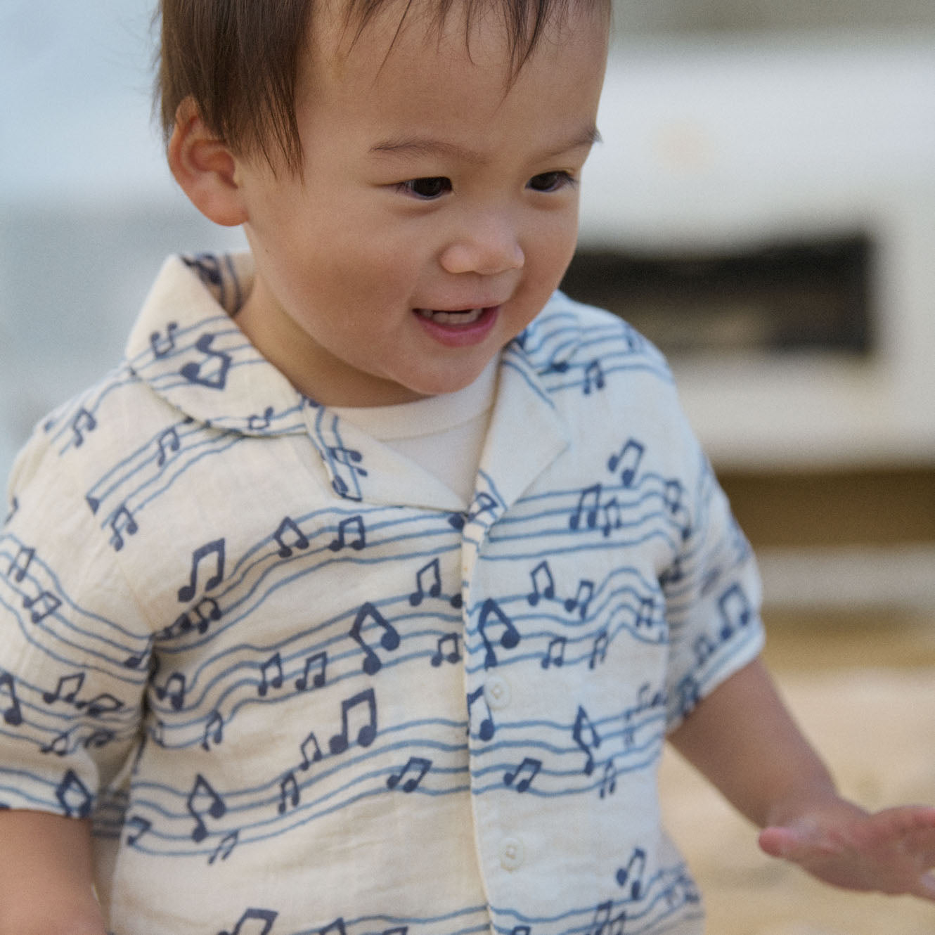 Nature Baby Muslin Guthrie Shirt (Rhythm Print)