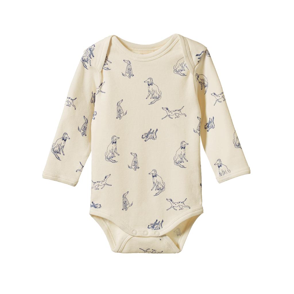 Nature Baby Organic Cotton L/S Bodysuit (Best Friend Print)