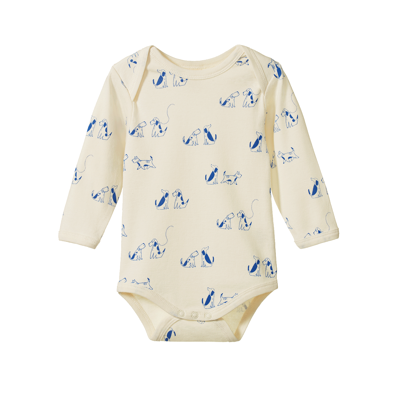 Nature Baby Organic Cotton L/S Bodysuit (Dog Walk Print)