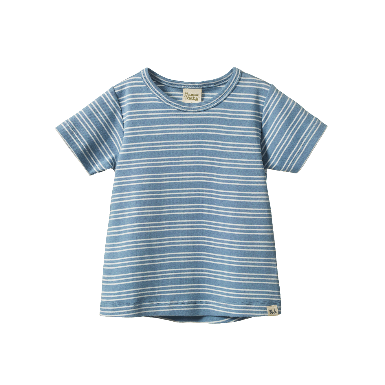 Nature Baby Organic Cotton S/S River Tee (Blue Stripe Trio)