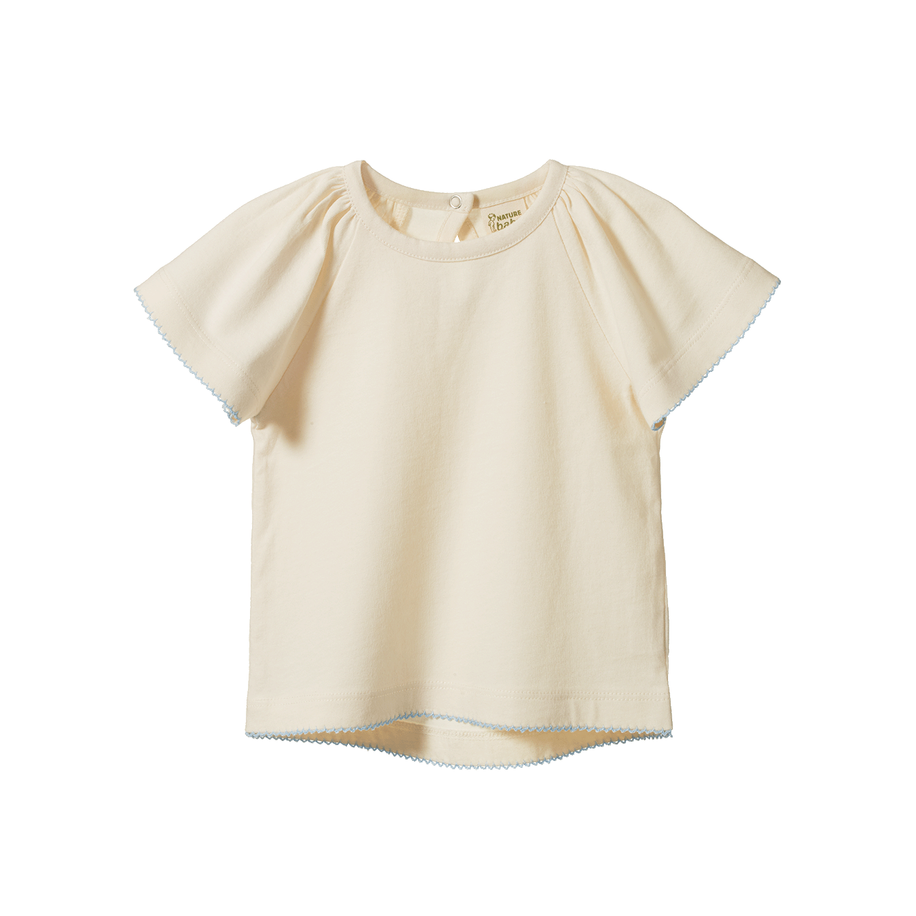 Nature Baby Organic Cotton Faye Tee (Natural With Blue)