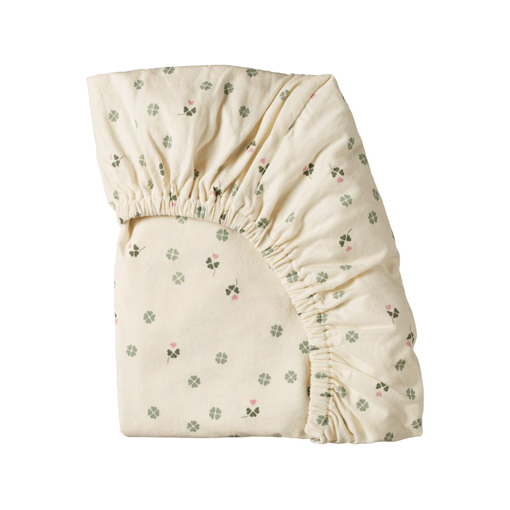 Nature Baby Fitted Jersey Cot Sheet (Lucky Print)