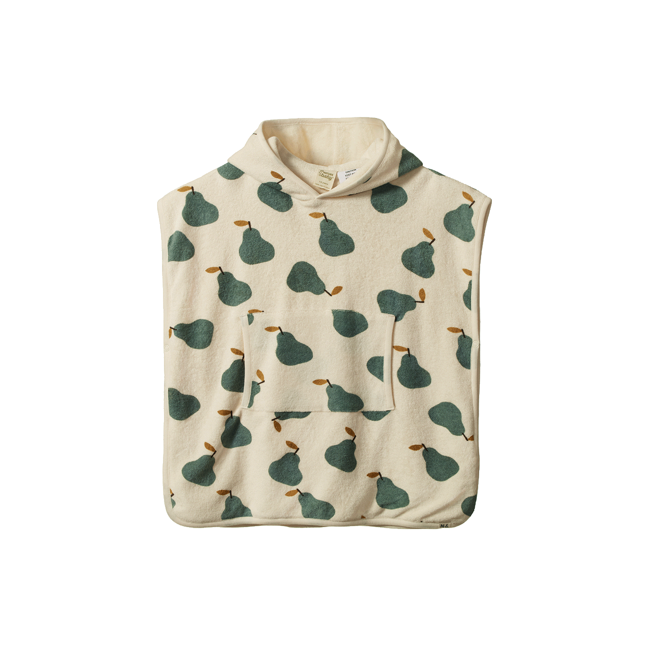Nature Baby Poncho Towel (Pear Print)