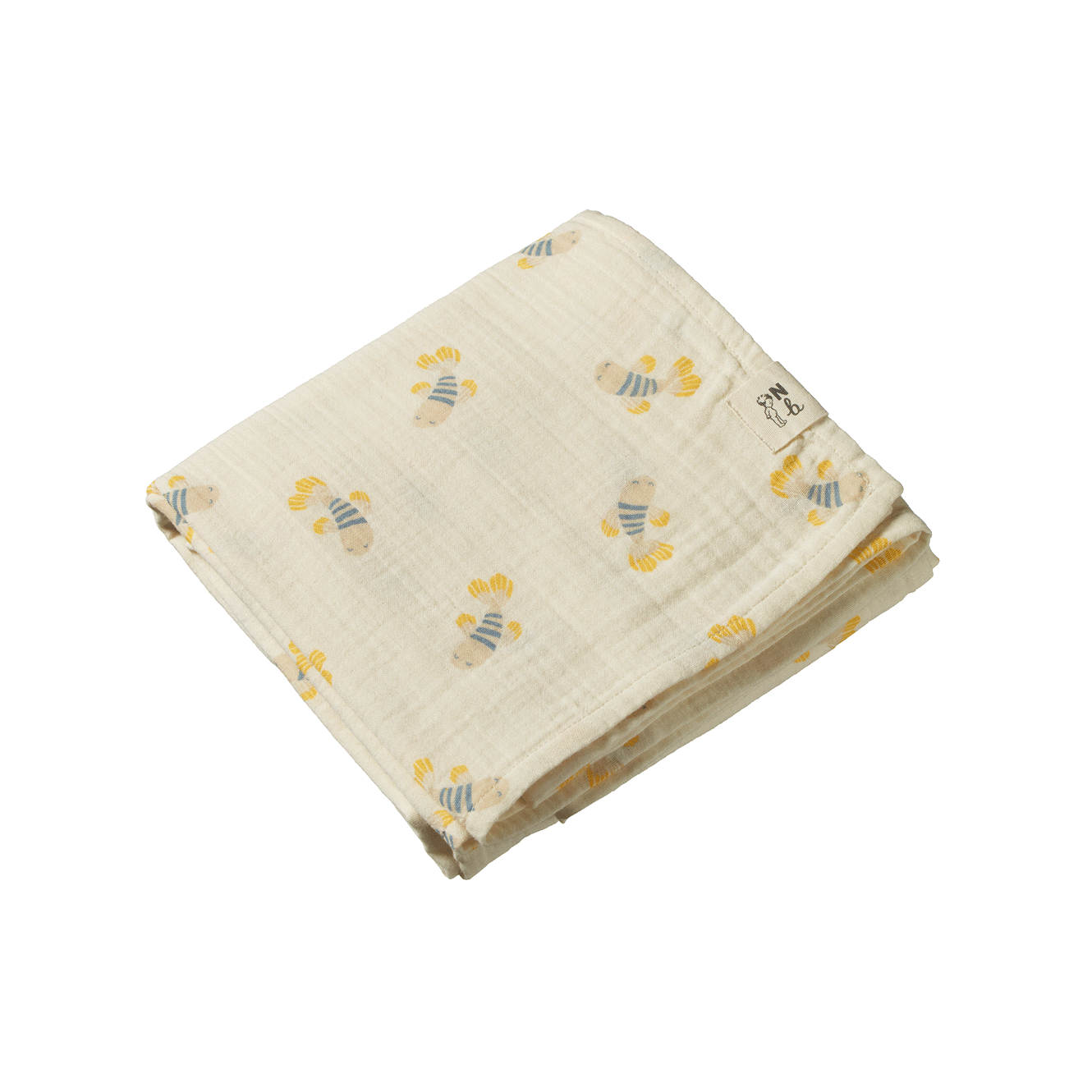 Nature Baby Muslin Wrap (Fish Fable Print)