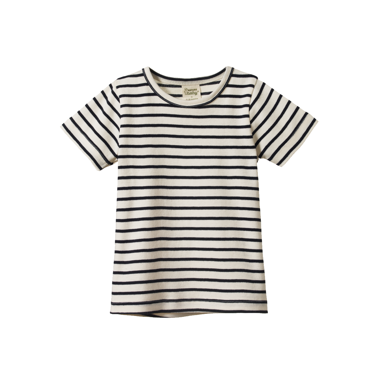 Nature Baby Organic Cotton S/S River Tee (Navy Sailor Stripe)