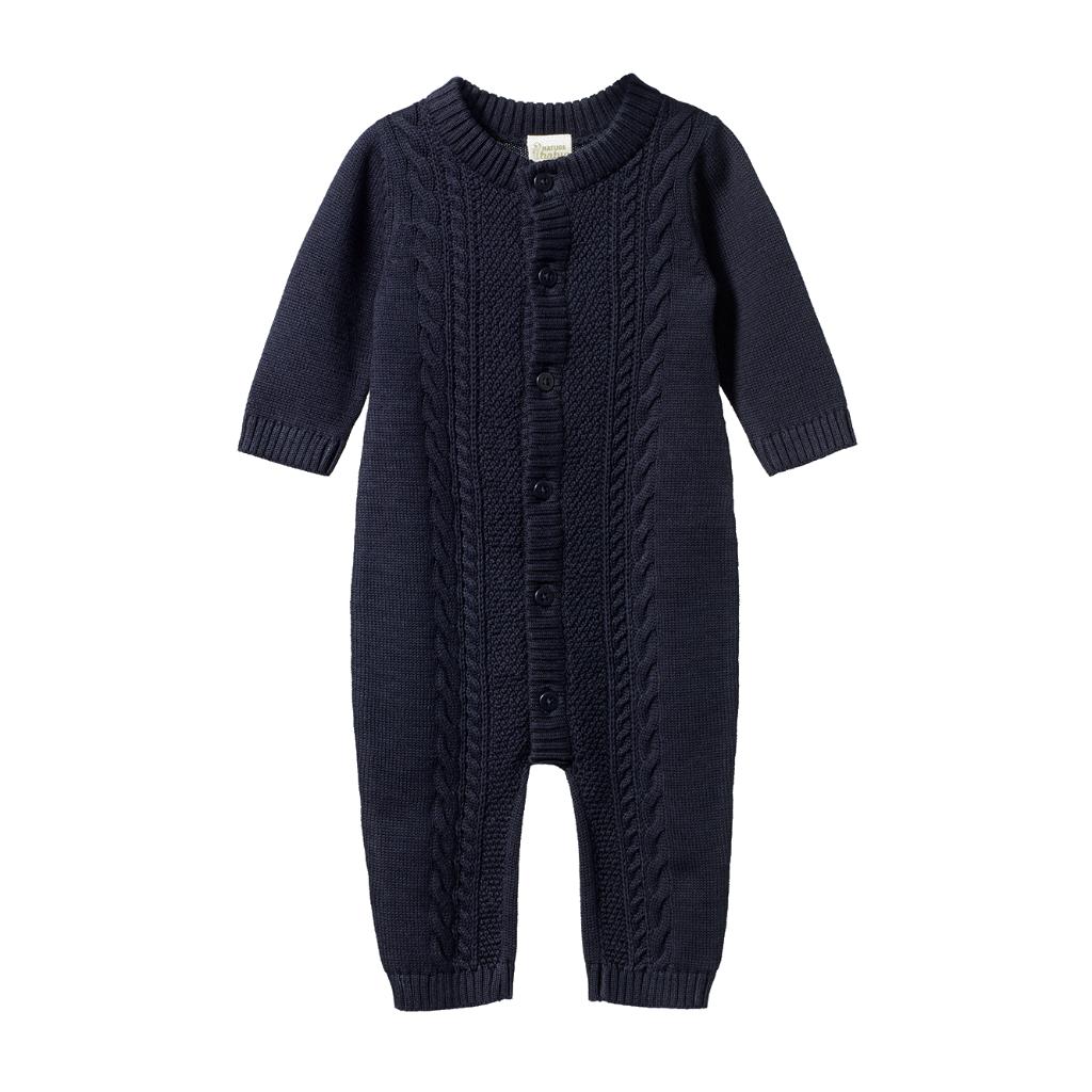 Nature Baby Lou Suit (Navy Cable Knit)