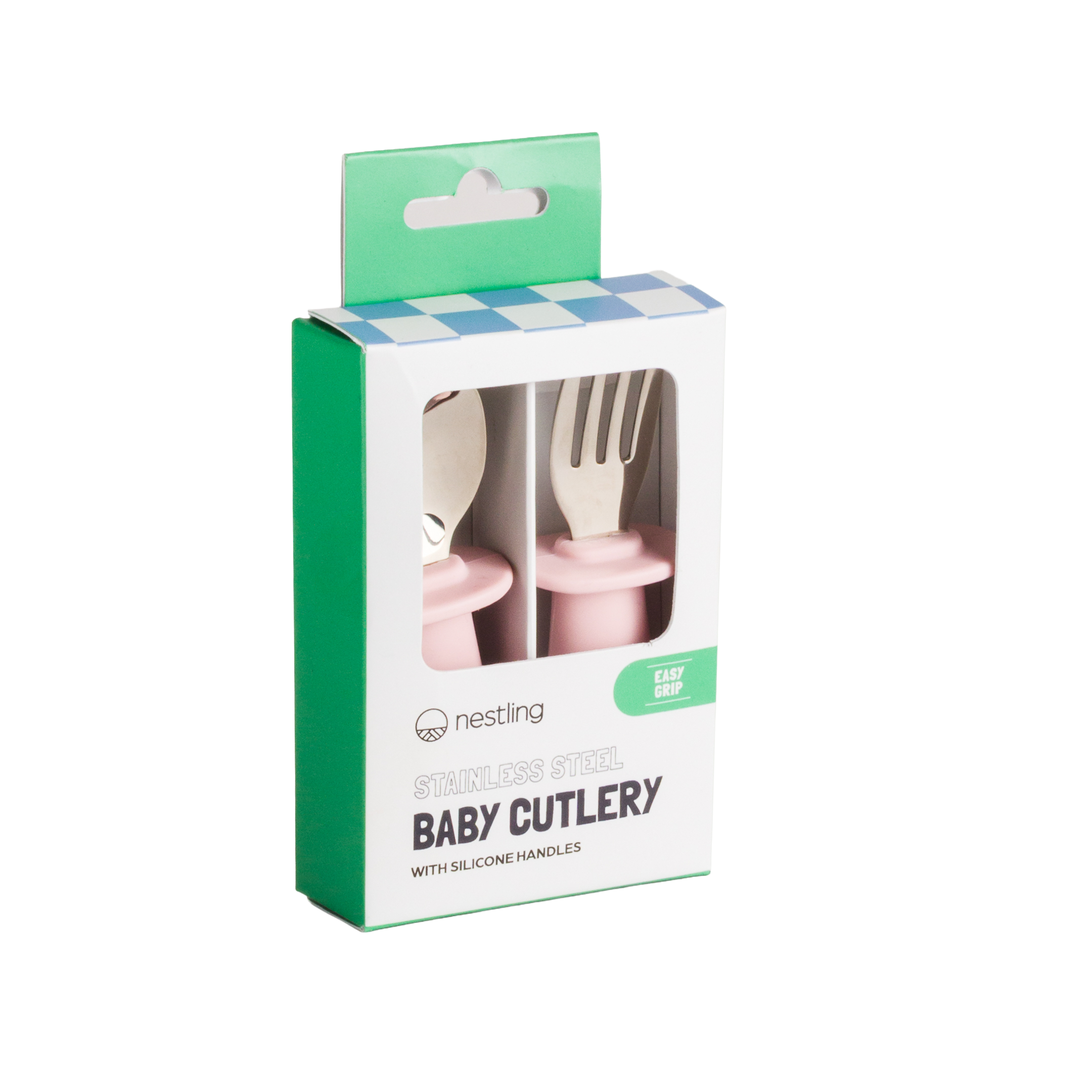 Nestling Baby Cutlery 2pk (Dusty Pink)