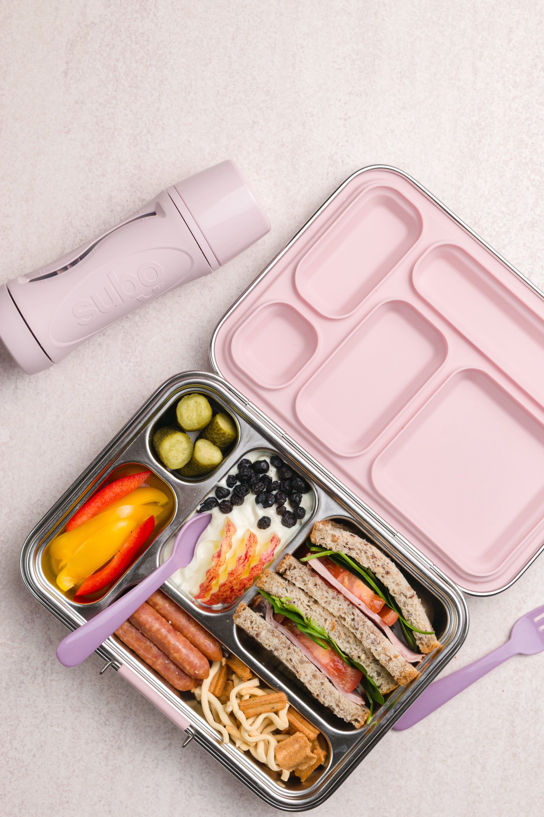 Nestling Stainless Steel Bento Box (Dusty Pink)