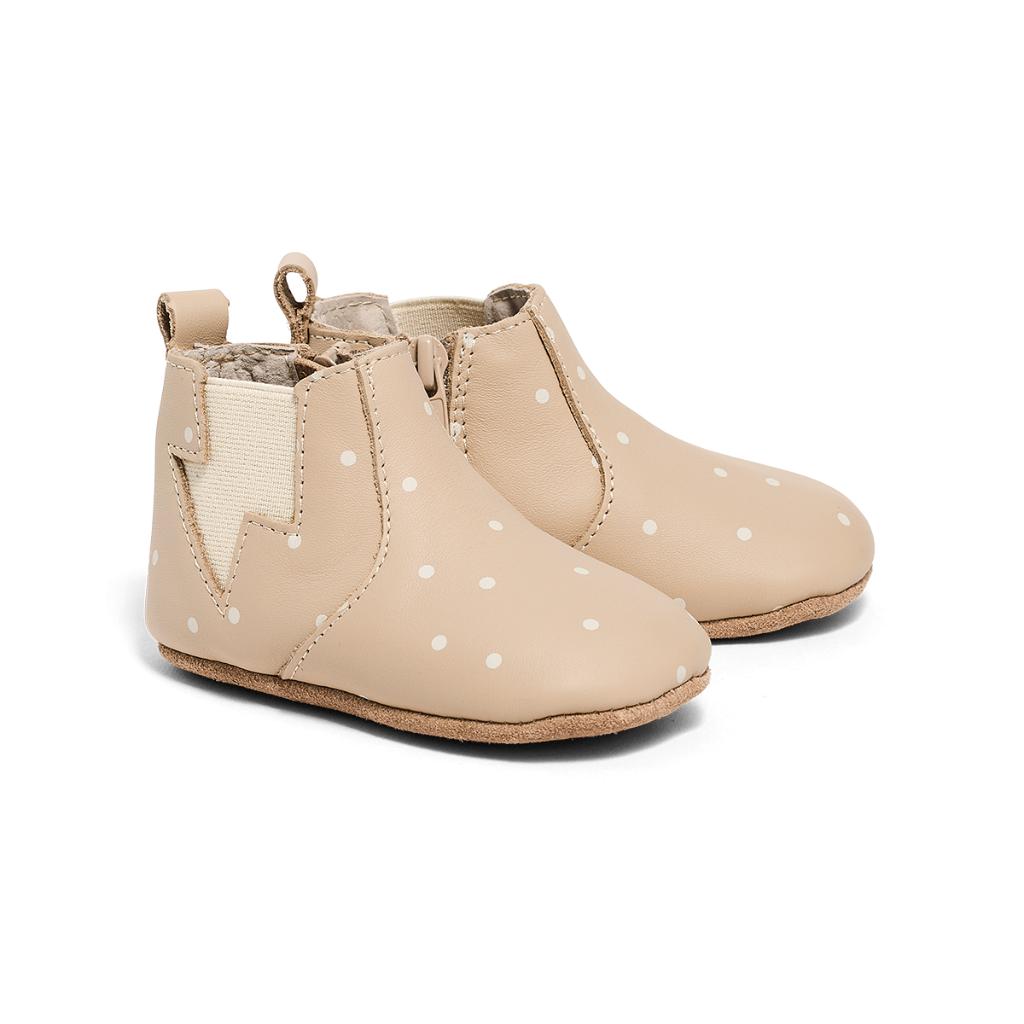 Pretty Brave Baby Electric Boots (Camel Dots)